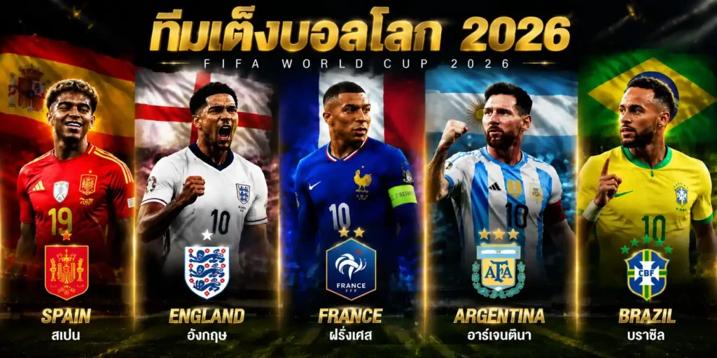 ราคาต่อรองแชมป์บอลโลก 2026