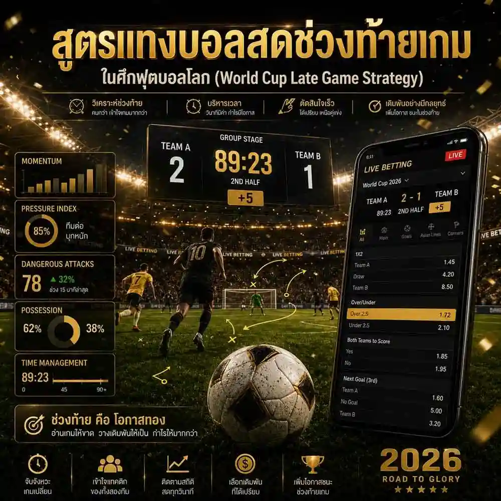 สูตรแทงบอลสดช่วงท้ายเกม